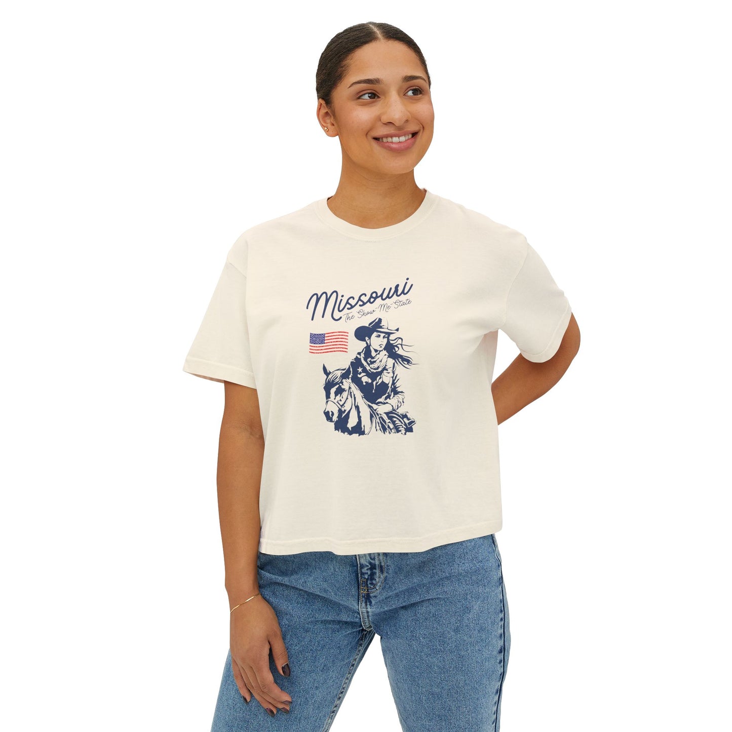 Boxy Tee - Missouri Pride & Midwest Spirit - Support our Air Force Men and Women