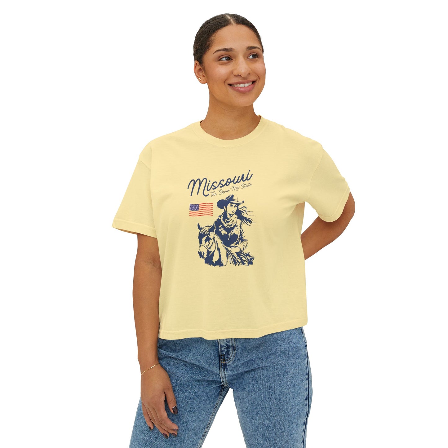 Boxy Tee - Missouri Pride & Midwest Spirit - Support our Air Force Men and Women